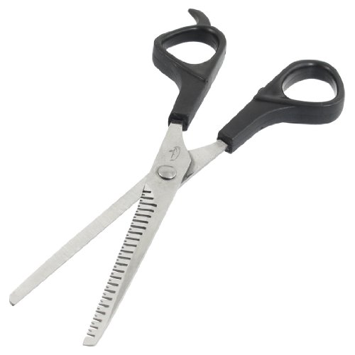 Aexit Stainless Steel Hand Tools Groove Blade Black Plastic Grip Hair Scissors Shears & Scissors Thinning Shears