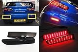 LEDIN Black Smoked Lens LED Bumper Reflector Tail Brake Light Mitsubishi Lancer EVO X