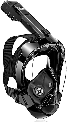 Panoramic Snorkle Masks Full face, Snorkeling Full face Swim mask, Full face Swimming mask, Snorkeling Gear for Adults, Diving mask Adult, Underwater Scuba face mask, Snorkel Equipment, DCYSO