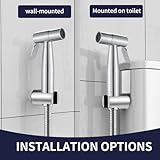 Portable Bidet Sprayer Kit, Stainless Steel Toilet Sprayer, Douche Shower Jet Spray for Toilet with Tap Diverter for Kitchen Sink Faucet or Bathroom - M22 x M24 Polished Chrome Faucet Adapter for Tap - Image 4