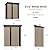 Patiowell 5x3 FT Outdoor Storage Shed, Tool Shed with Sloping Roof and Lockable Door, Metal Shed for Backyard Garden Patio Lawn, Brown