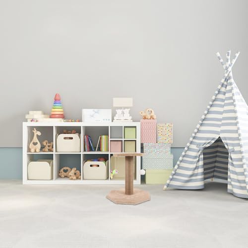 Poste rascador para gatos pequeño con sisal y bola colgante miniatura 3