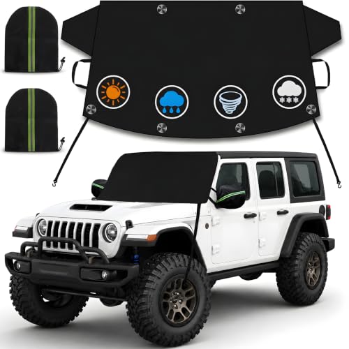 Windshield Cover for Ice and Snow, Car Windshield Snow Cover, Thicken Windshield Frost Cover...