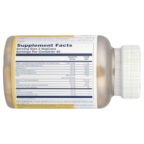 Image of Solaray Mega B Stress Two Stage Timed Release Supplement, 120 Count