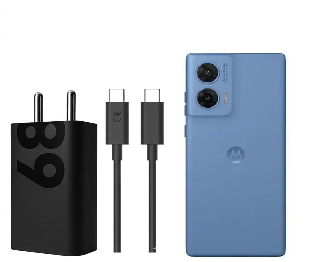 Motorola G96 5G Fast Charger USB-C PD Rapid Charging Adapter with C to C for Moto Edge 60 Fusion, 60 Pro, 60 Stylus, Edge 60/70/50, G57/ 67/ G06/ G86/ G45 (1 Year Warranty)-image-18