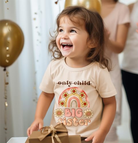 Image of Big Sister Shirt for Toddler Baby Girl Outfits Big Sis Announcement T-Shirt Gifts