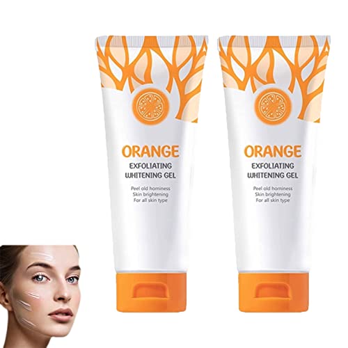 50G Orange Exfoliating Whitening Gel, Orange Exfoliating Gel Scrub Face Body Skin, Orange Exfoliating Whitening Gel Face, Face Body Brigtening Skin Cream (2Pcs) #TOP2