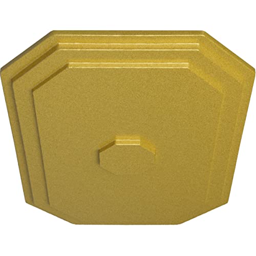 Image of 25 1 /4 inchW x 17 1 /4 inchH x 1 3 /4 inchP Felix Ceiling Medallion, Hand-Painted Rich Gold
