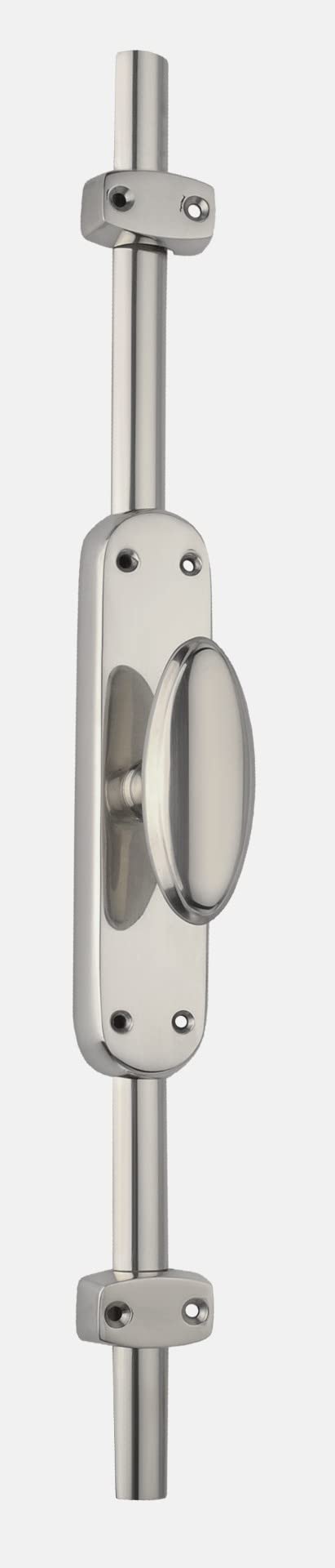 Euroart Satin Nickel Oval Knob Door Espagnolette Bolt Cremone Bolt Up To 2500Mm Finish For Tall Doors And Windows