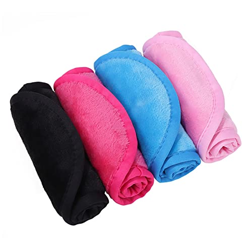 4pc Makeup Remove Face Towels, Reusable Makeup Remover Cloths Makeup Remover Towel Reusable Microfiber Cleansing Towel 15.75â€ x 6.69â€