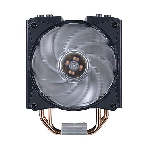 Air Cooler Para Processador Cooler Master MasterAir MA410M ARGB Com 4 HeatPipes e Duas Ventoinhas 120mm