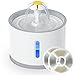 NICREW Fontaine à Eau pour Chat Chien Automatique 2,4L, Distributeur Eau Silencieux avec LED Fenêtre de Niveau d'eau et Filtre à Charbon Actif