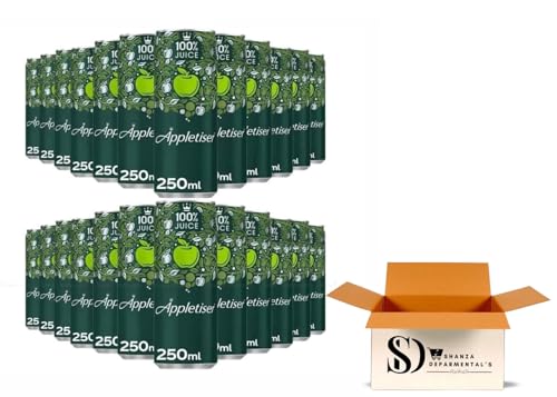 Appletiser 250ml Cans - Pack of 24 | 100% Apple Juice Lightly Sparkling Delight