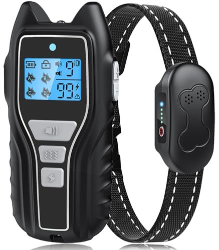 Dual Dog Training Shock Collar, IPX7 Waterproof 2000FT Remote Control Collar, Rechargeable 4 Modes...