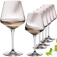 Imperial Champagnekelk met geribbelde rand, 200 ml (max. 250 ml), 6-delige set, champagneglazen van Crystalline glas, vaatwasmachinebestendig