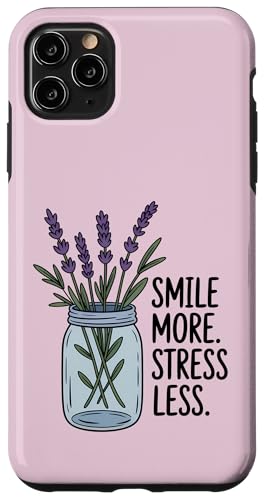 Smile More Stress Less �|�W�e�B�u�Ȉ��p �X�}�z�P�[�X iPhone 11 Pro Max �p