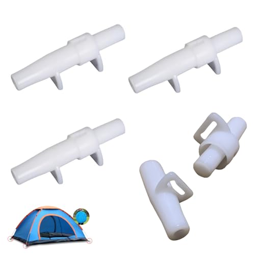 SquEqu 4 Set Pop-up Camping Tent Pole Joint Fittings Replacement 5mm Fiberglass Tent Poles Bracket Foot End Support Insert Connector for Easy Pop Up Tent Instant Automatic Setup Beach Tents