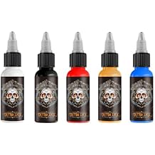 Poseidon 30ml Tattoo Ink, Tattoo Color Supply, 5 Colors Natural Plant Pigment for Permanent Makeup Tattoos,Vegan Friendly Tattoo Color, Organic Ink, 1oz