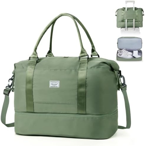 TANTOMI Reisetasche Handgepäck,Sporttasche Damen,46x23x32 cm,Handgepäck Tasche Weekender Bag wasserdichte Reisetasche Duffle Bag Trainingstasche Kliniktasche Geburt Geeignet Urlaub