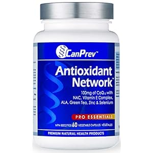CanPrev Antioxidant Network, 60 V-Caps 60-Day Supply with Coenzyme Q10 100mg NAC, Vitamin E Complex, ALA, Green Tea Extract, Zinc and Selenium – Supports Energy, Cellular Health and Overall Vitality