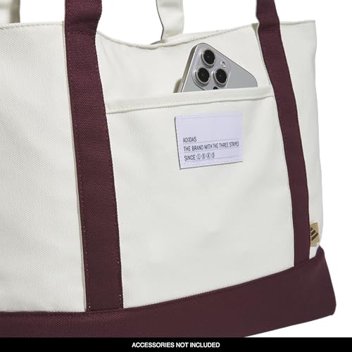 Image of adidas Canvas Court Tote Bag | Roomy Interior, Interior Pockets, Comfortable Straps, Durable Build, Everyday & Court Ready