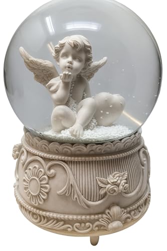 Angelic Schneekugel mit Musik, 100 mm, batteriebetrieben mit...