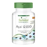 Fairvital | Açai 12000 - VEGANO - Extracto de Acai 15:1 - Dosis elevada - 120 Cápsulas - Calidad Alemana