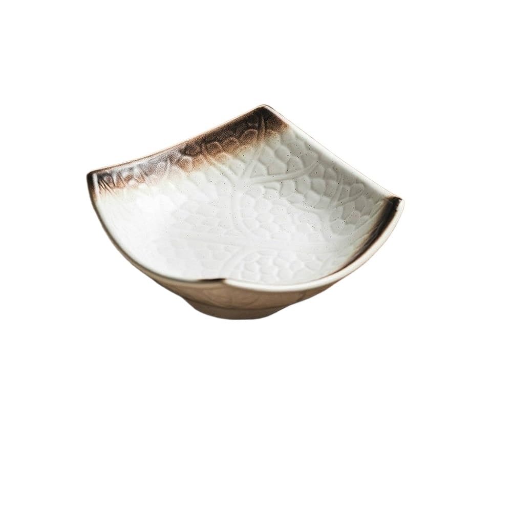 GFHTRELY Dinner Tray Small Plate Dish Bar Creative Snack Plate Commercial Ceramic Tableware Bowl Dinner Plate(B)