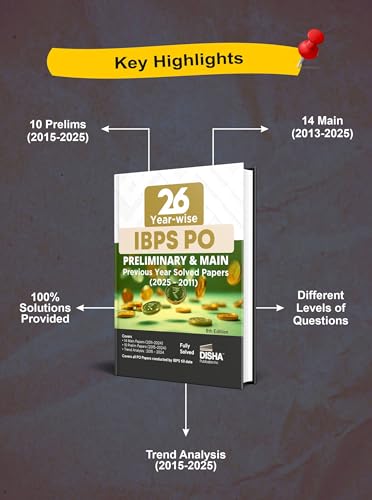 Image of Disha 26 Year-wise IBPS PO Preliminary & Main Exams Previous Year Solved Papers (2011 - 2025) 8th Edition