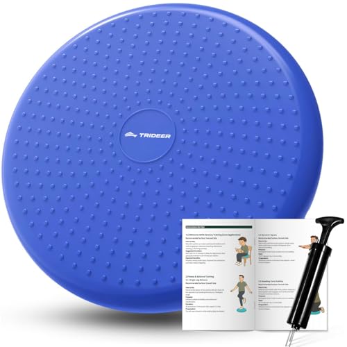 Image of Trideer Wobble Cushion Core Balance Disc, Flexible Seating for Classroom Elementary, Wiggle Seat for Sensory Kids, Balance Pad with Inflation Pump
