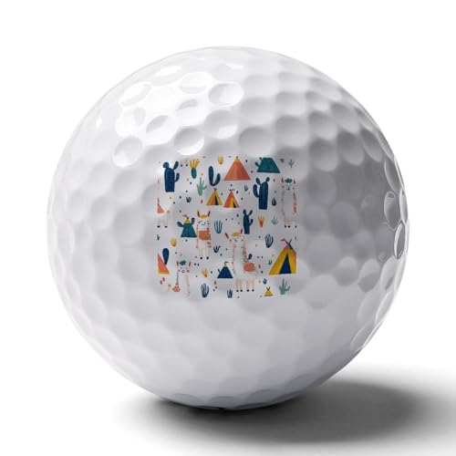 Llamas Cactus Alpacas Funny 1 Pcs Golf Ball Professional Ultimate Performance Golf Balls Best Gift for Father Husband Son