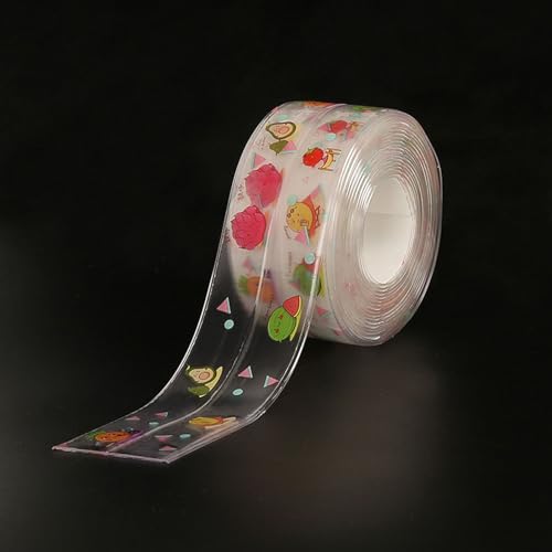 Image of Kitchen Bath Caulk Tape Sealant Strip, 1.5''x10.5FT PVC Self Adhesive Toilet Caulk Strip, Caulking Tool Decorative Sealant Tape for Bathtub Toilet Base Sink Shower- Dragon Fruit 2 pcs.