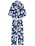 Collection Forest Women\'secret Pijama Masculino Manga Corta Colección Forest Pyjama, Bleu-imprimé, XS Femme