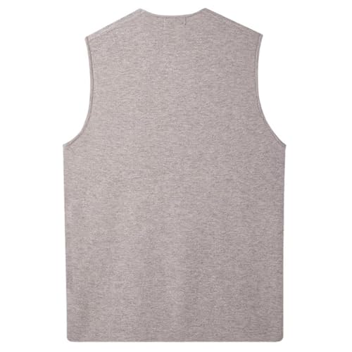 Men's Sweater Vest V-Neck Sleeveless Cable Knitted Cardigan Vest 100% Cashmere2