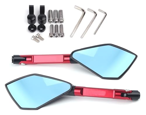 Espejos retrovisores CNC para moto Kawasaki Z plegables antichoque
