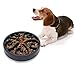 hongyupu Gamelle Petit Chien Gamelle Anti Glouton Chats Chien Traiter Puzzle Jouets Chat Puzzle Mangeoires Puzzle Bols pour Chiens Chien Puzzle Chargeur Black