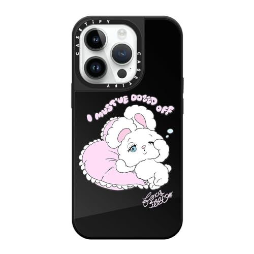 CASETiFY �~���[ iPhone 14 Pro �P�[�X [1.5m����̗����������N���A/MagSafe �ɑΉ�] - Awakening of QT - �u���b�N (�u���b�N�o���p�[)