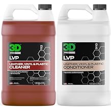 منظف ومكيف داخلي ثلاثي الأبعاد LVP Ultimate Leather, Vinyl & Plastic Care Kit ينظف بعمق ويستعيد ويحمي 1 جالون لكل منهما