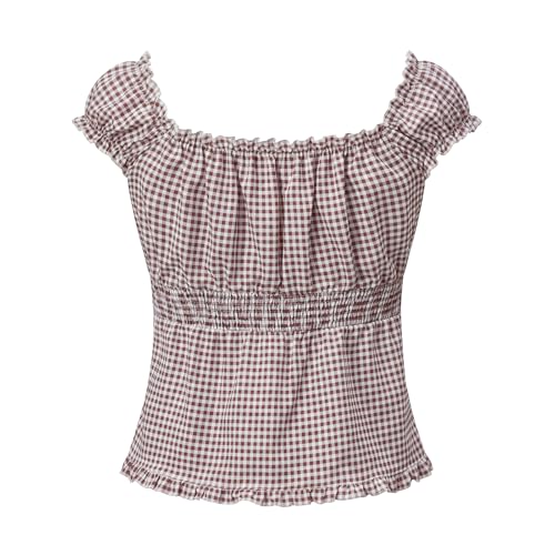 Image of Fairy Grunge Y2k Shirts Vintage Crop Tops Short Sleeve Girls Slim Fit Tees