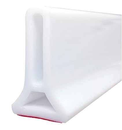 39 Inch Collapsible Shower Threshold Water Dam Shower Barrier Necessary Shower Parts The Silicone Is Soft And Safe, And Wheelchairs Can Pass Safely.