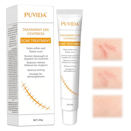 20g Crema para cicatrices, Gel para cicatrices, Crema para el apoyo a la reparación cutánea, Ayuda a mejorar el aspecto de marcas en la piel, Adecuado para uso diario