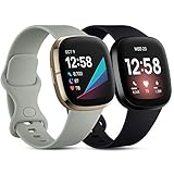 Parfait En forme: Ce bracelet de sport avec connecteurs est parfaitement et solidement compatible avec l'interface de la montre Fitbit Versa 3/Sense, maintient sense bracelet de détection fermement en place même pendant un exercice intense. Facile à installer et à retirer en un seul bouton