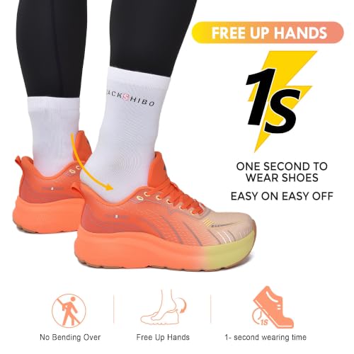 Image of JACKSHIBO Wide Toe Box Shoes Men Arch Support Slip On Zero Drop Sneakers | Slip in, Orthopedic Plantar Fasciitis, Running Walking Athletic, Tennis Workout Gym, Hands Free, Width, Thick Cushion Sole