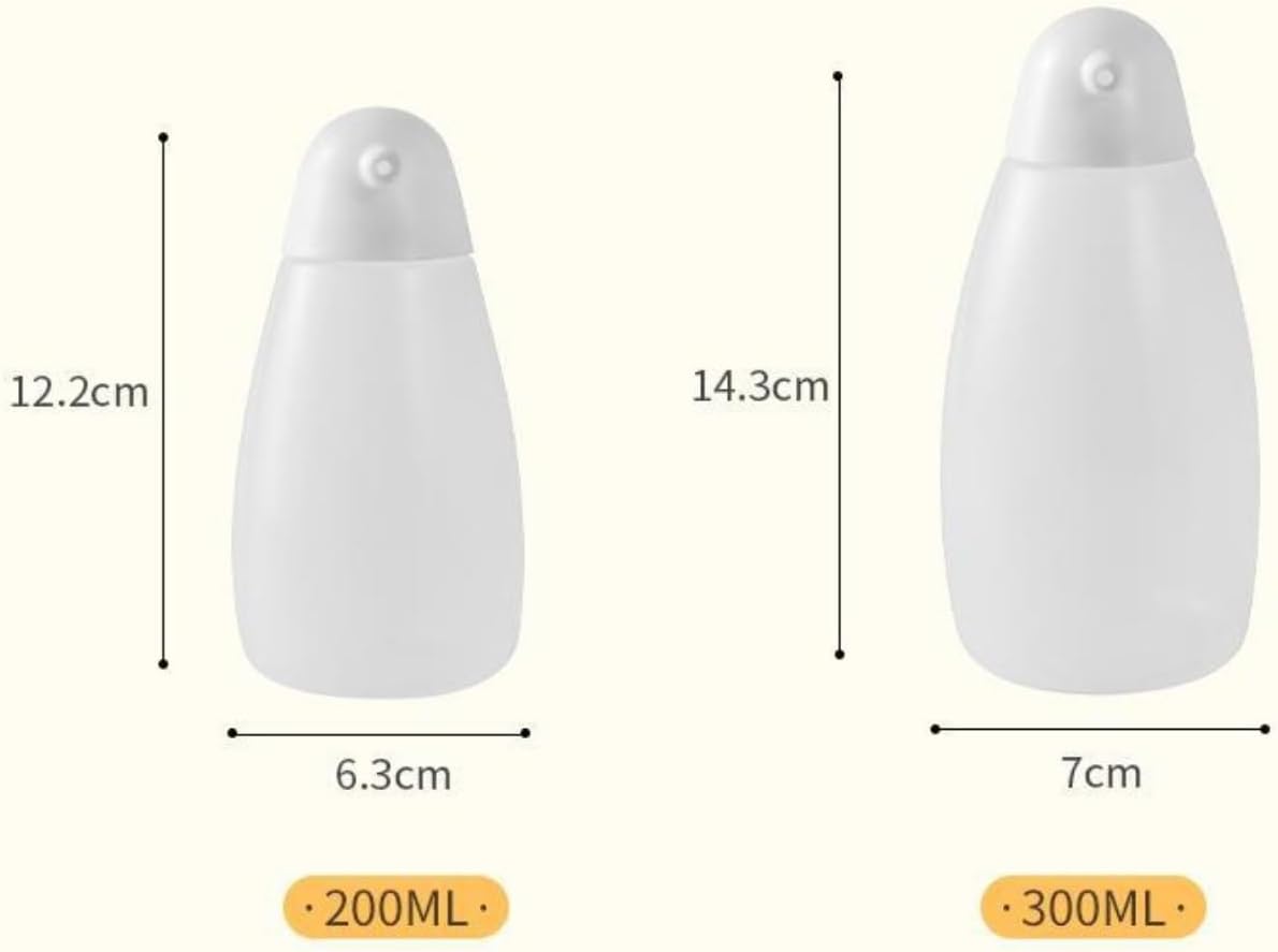 Squeeze Bottle Portable Seasoning Sauce Salad Ketchup Squeeze Bottle Plastic Oil and Vinegar Pack of 5 Dinnerware(200ml)