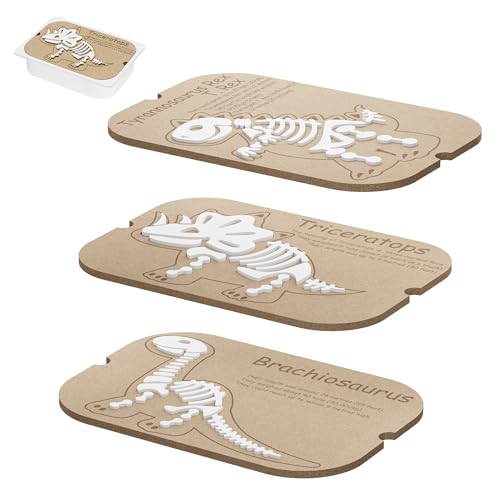 Image of Ogears Sensory Table Accessories Flisat Trofast Inserts Dinosaurs Puzzle Set of 3 Pieces