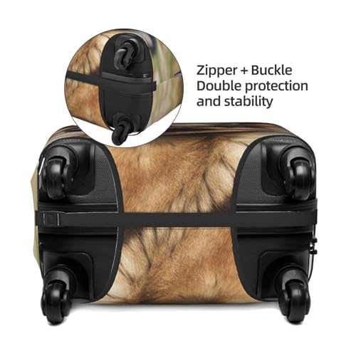 Travel Luggage Cover Elastic Anti-Scratch Suitcase Protector Washable Travel Suitcase Cover Animal German Shepherd Luggage Protector Fits 18-32 Inch Suitcase4
