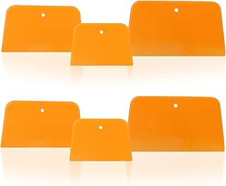 Car Body Filler Spreaders, 4, 5, & 6 Inch Automotive Body Fillers Reusable Hard Plastic Spreaders, for Applying Fillers, Putties, Glazes, Caulks and Paint (6 pcs)