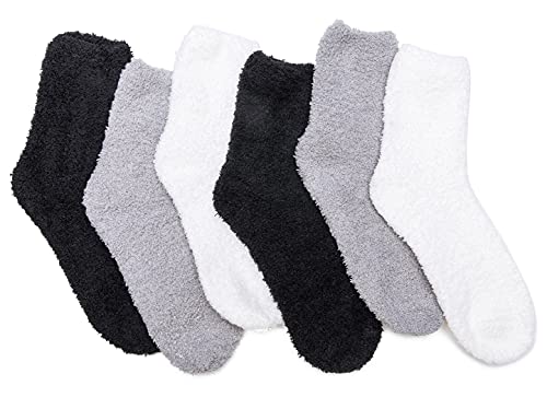 7. TOCONFFON Women’s Fluffy Socks, Set of 7