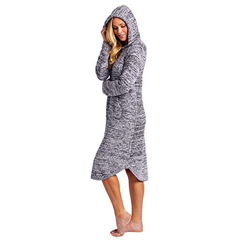 Softies Ultra Soft Marshmallow Hooded Lounger (Black, L/XL)