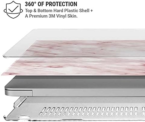 Skinit Case + Skin Compatible with MacBook Pro 16in (2019-20) Originally Designed Pink Marble Design